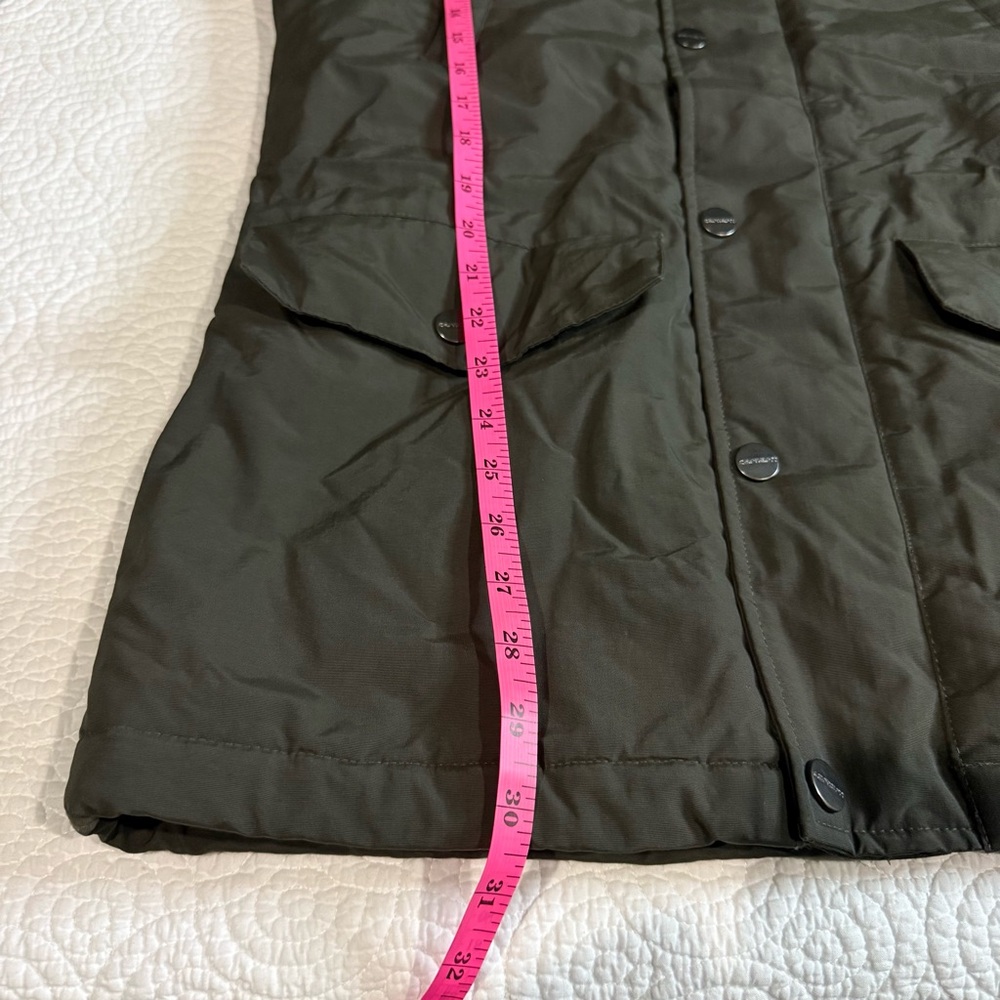 Carhartt Olive Green Hooded Puffer Coat - Picture 13 of 16